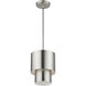 Zolana 1 Light 8.5 inch Brushed Nickel Mini Pendant Ceiling Light