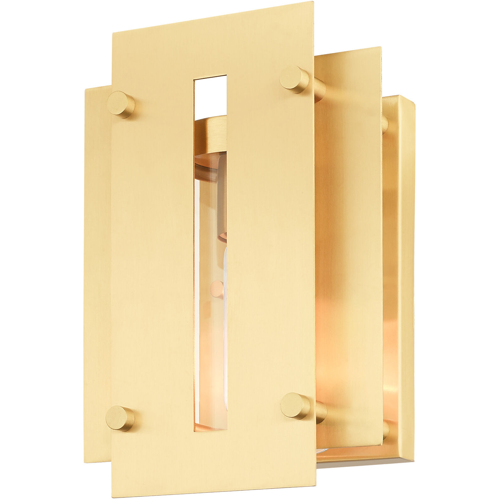 Utrecht 1 Light 10 inch Satin Brass Outdoor Wall Lantern