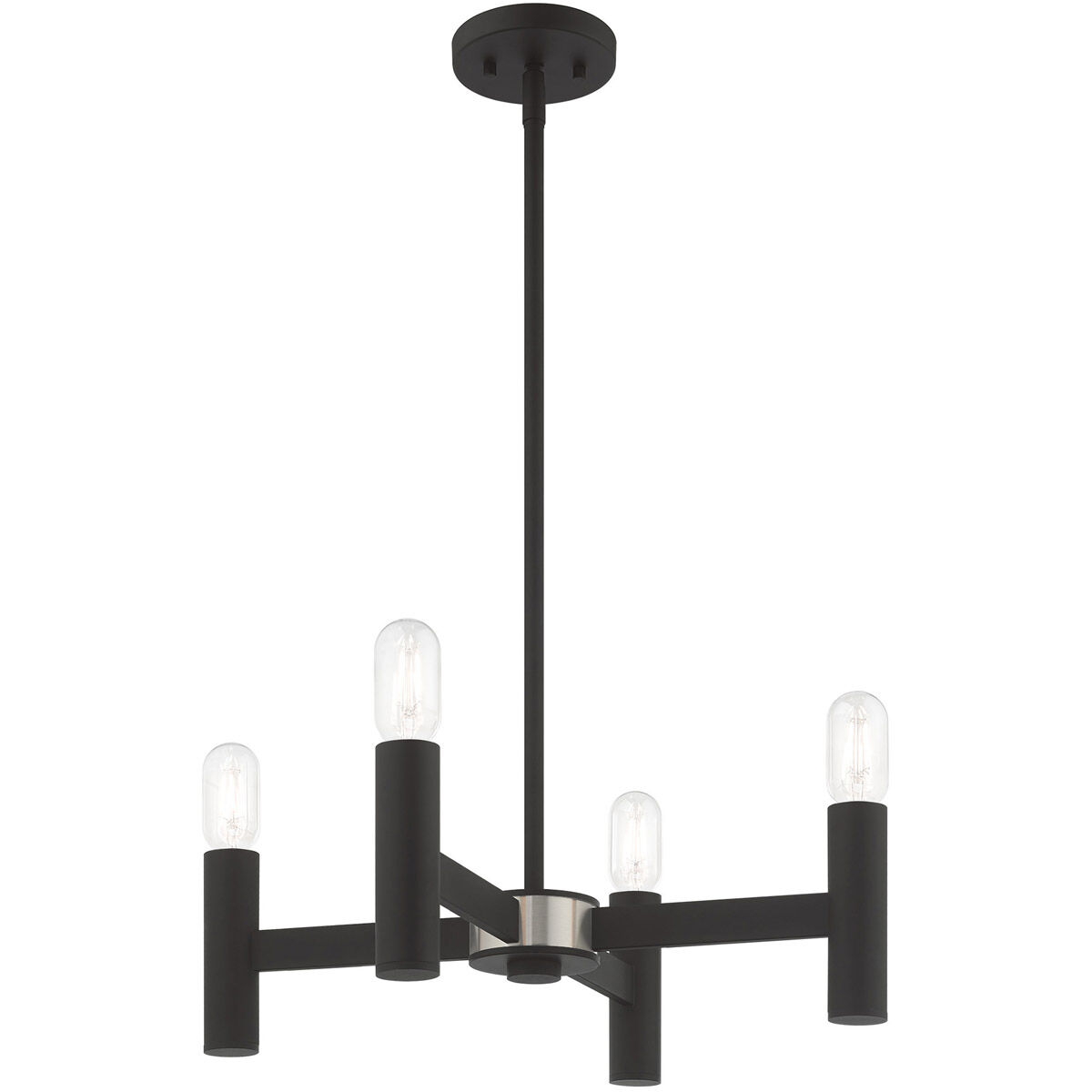 Copenhagen 4 Light 20 inch Black Mini Chandelier Ceiling Light