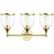 Ashridge 3 Light 24 inch Polished Brass Vanity Wall Sconce Wall Light