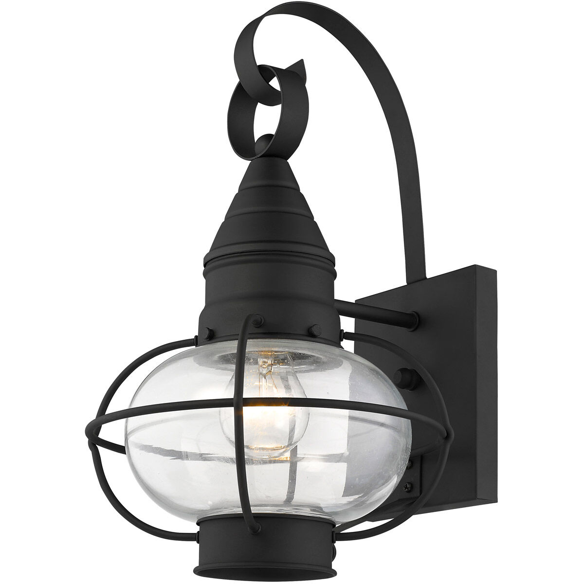 Newburyport 1 Light 14.75 inch Black Outdoor Wall Lantern