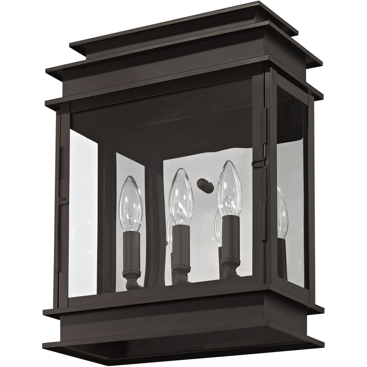 Princeton 3 Light 15 inch Bronze Outdoor Wall Lantern