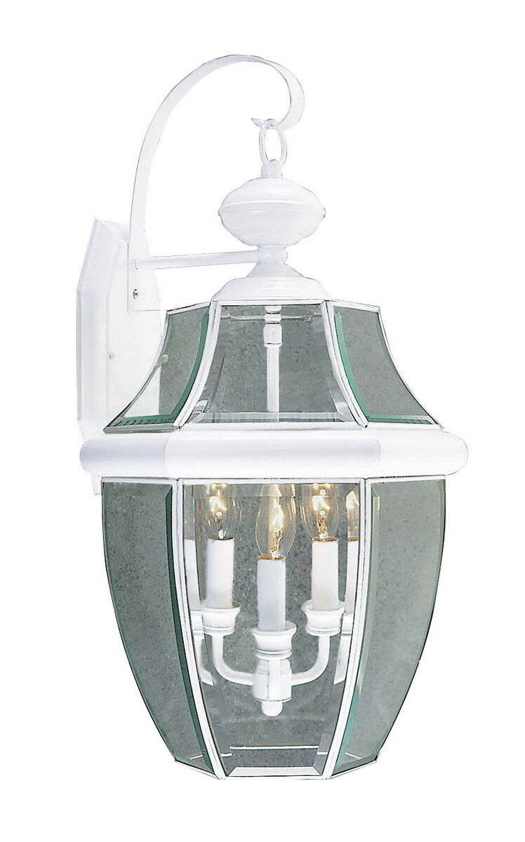 Monterey 3 Light 23 inch White Outdoor Wall Lantern