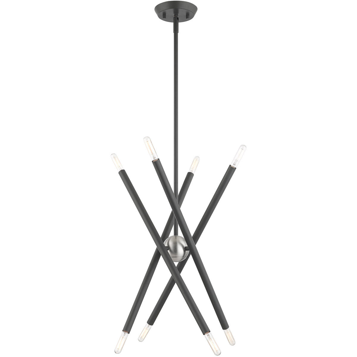 Soho 8 Light 19.5 inch Scandinavian Gray Chandelier Ceiling Light