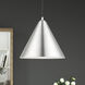 Dulce 1 Light 14 inch Brushed Aluminum with Polished Chrome Accents Pendant Ceiling Light