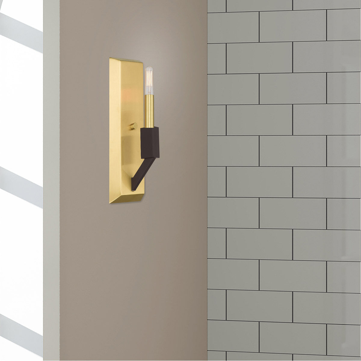 Beckett 1 Light 5 inch Satin Brass & Bronze ADA ADA Wall Sconce Wall Light