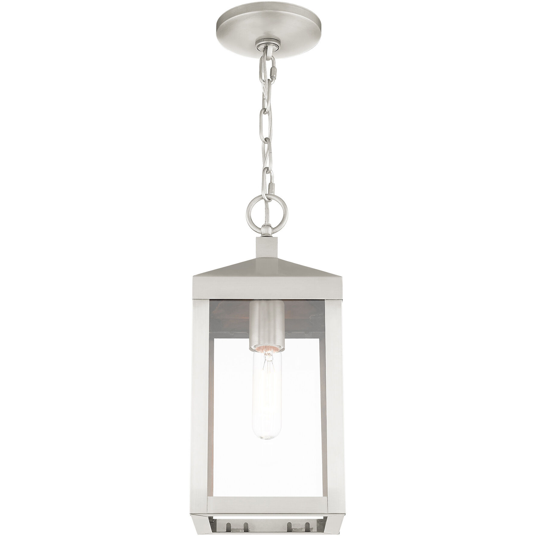 Nyack 1 Light 6 inch Brushed Nickel Outdoor Pendant Lantern