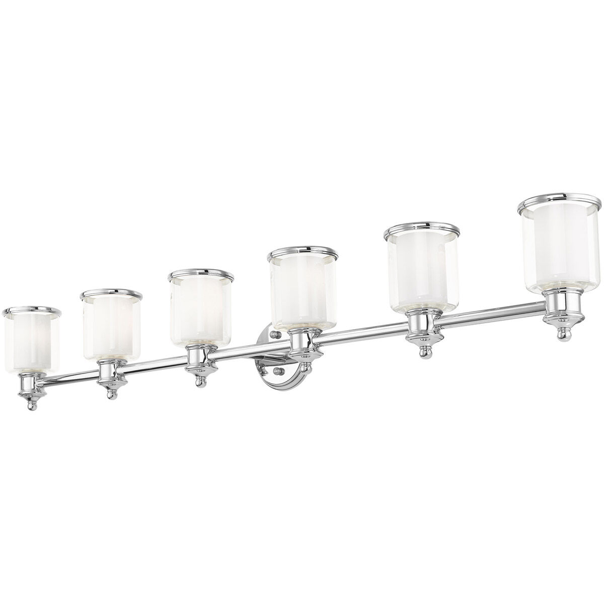 Middlebush 6 Light 55 inch Polished Nickel Vanity Sconce Wall Light