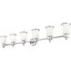 Middlebush 6 Light 55 inch Polished Nickel Vanity Sconce Wall Light