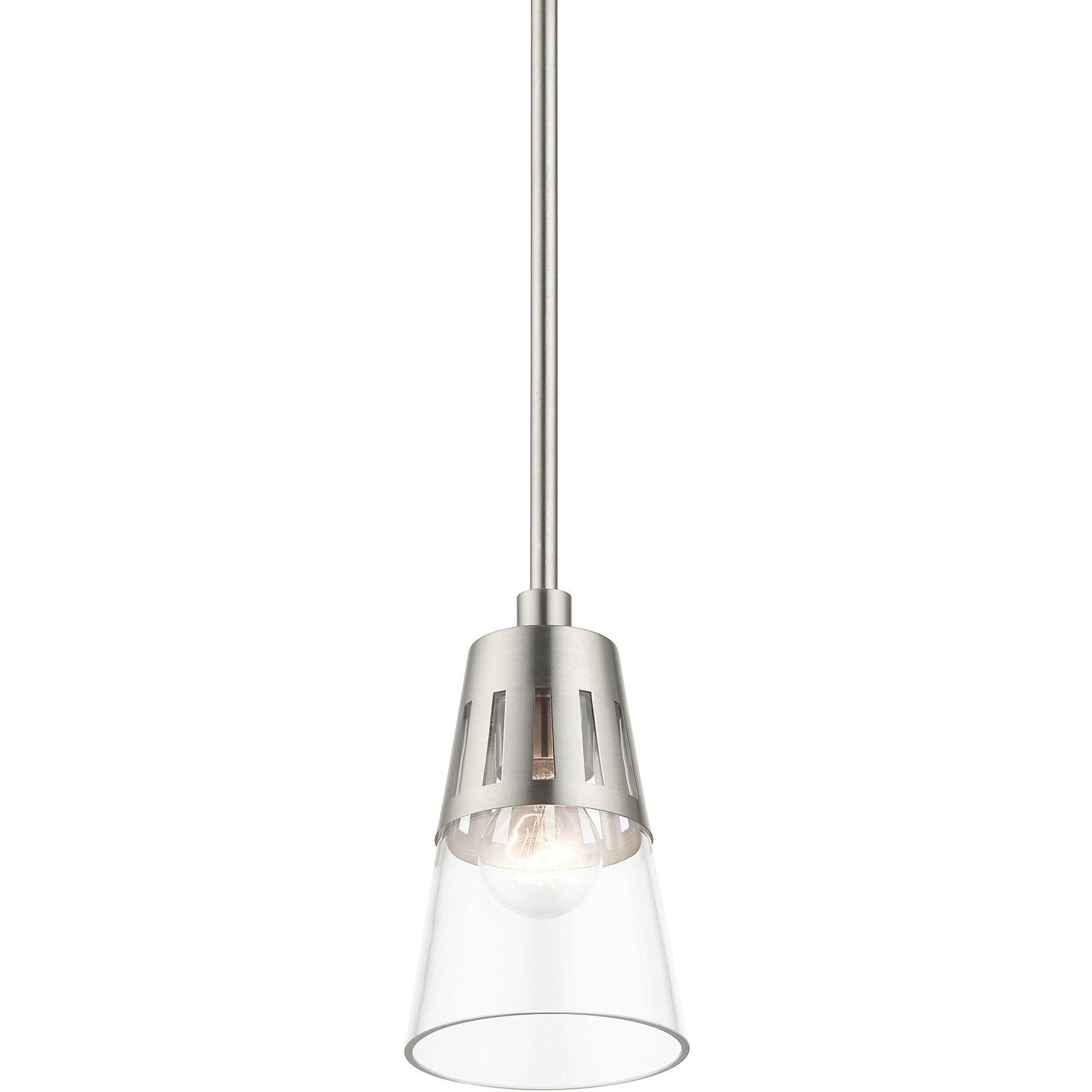 Bennington 1 Light 5.13 inch Brushed Nickel Mini Pendant Ceiling Light