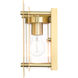 Utrecht 1 Light 10 inch Satin Brass Outdoor Wall Lantern