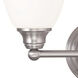 Somerville 2 Light 15 inch Brushed Nickel Vanity Sconce Wall Light