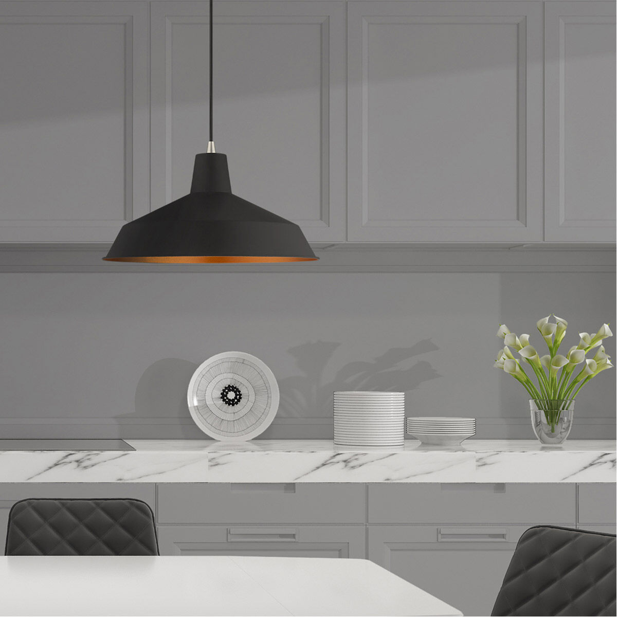 Allison 1 Light 16 inch Black Mini Pendant Ceiling Light