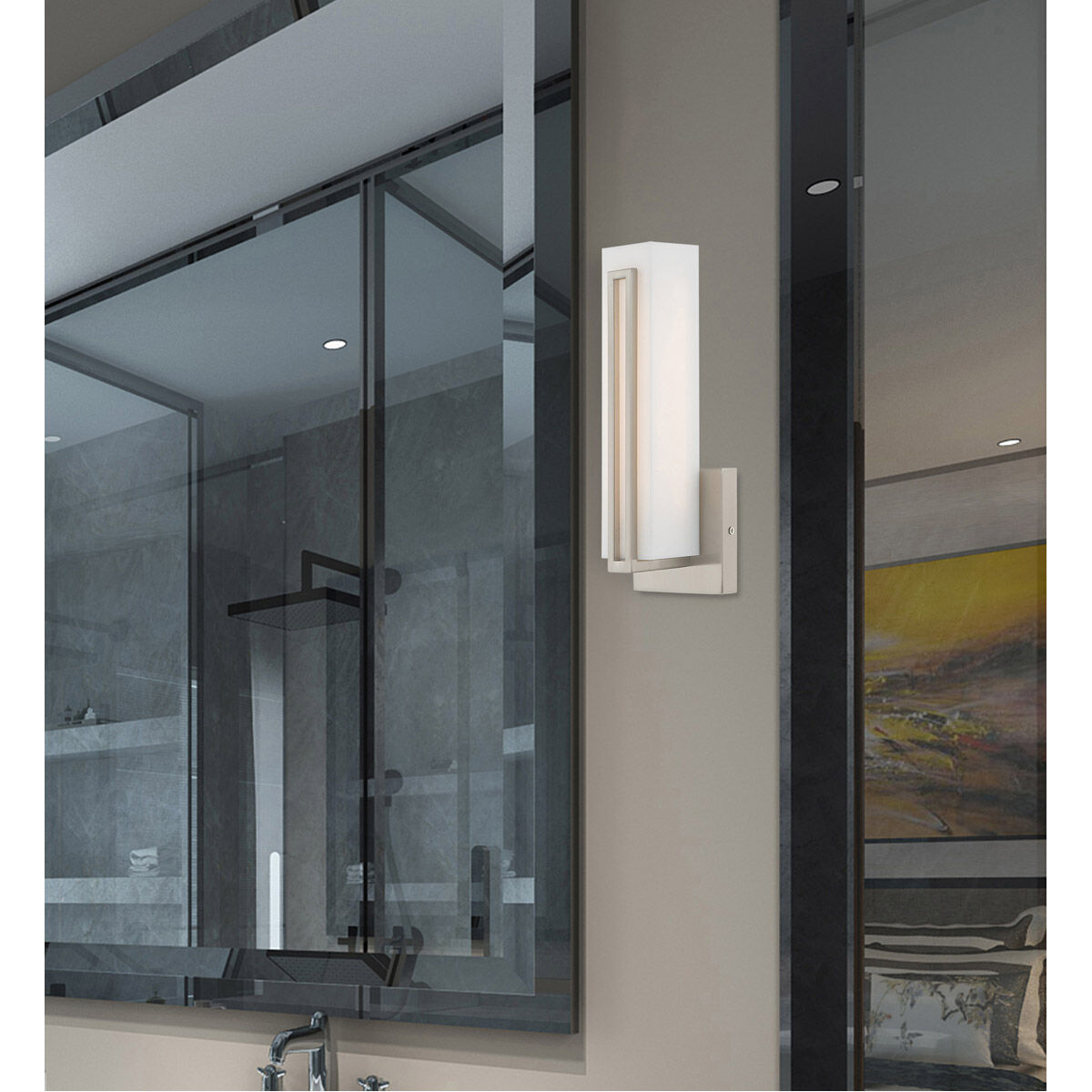 Fulton LED 4 inch Brushed Nickel ADA ADA Wall Sconce Wall Light