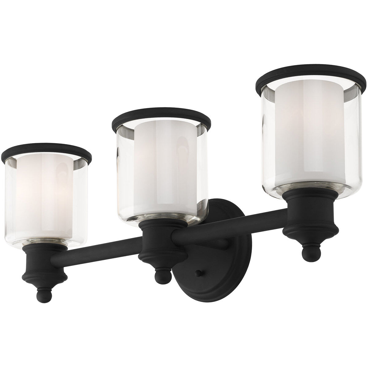 Middlebush 3 Light 24 inch Black Vanity Sconce Wall Light