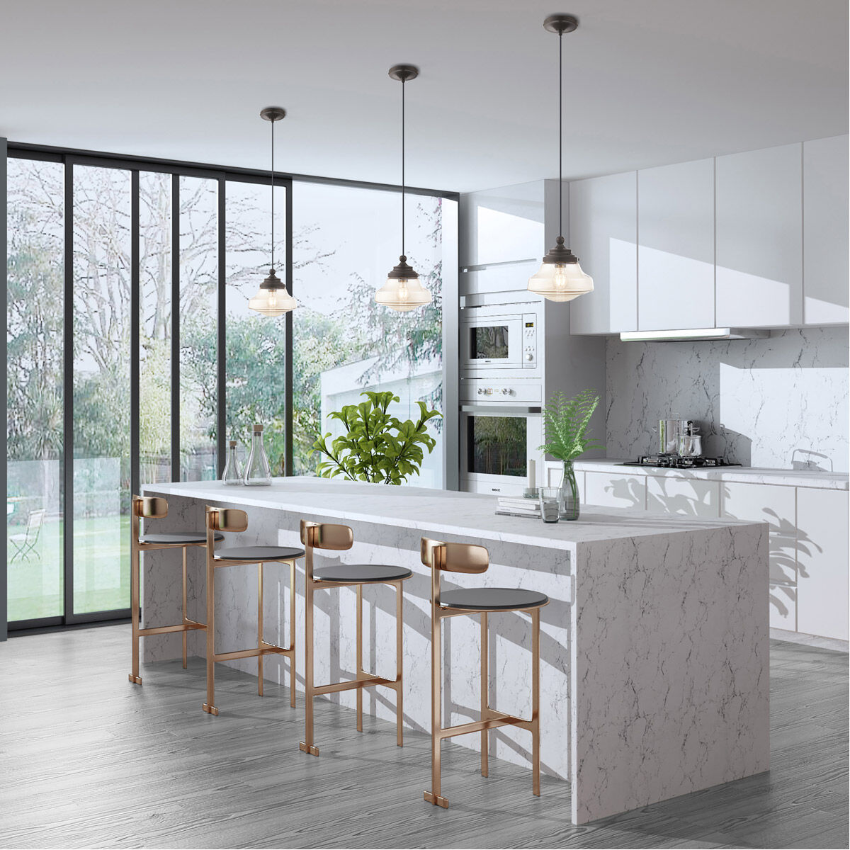 Art Glass 1 Light 9 inch English Bronze Mini Pendant Ceiling Light