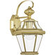 Georgetown 1 Light 15 inch Polished Brass Outdoor Wall Lantern