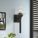 Aragon 1 Light 5 inch Black Vanity Sconce Wall Light