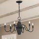 Laurelin 6 Light 24 inch Black with Brushed Nickel Accents Chandelier Ceiling Light