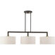 Meridian Linear Chandelier Ceiling Light in English Bronze