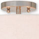 Meridian 4 Light 18 inch Brushed Nickel Semi-Flush Mount Ceiling Light