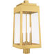 Oslo 3 Light 25 inch Satin Brass Outdoor Post Top Lantern