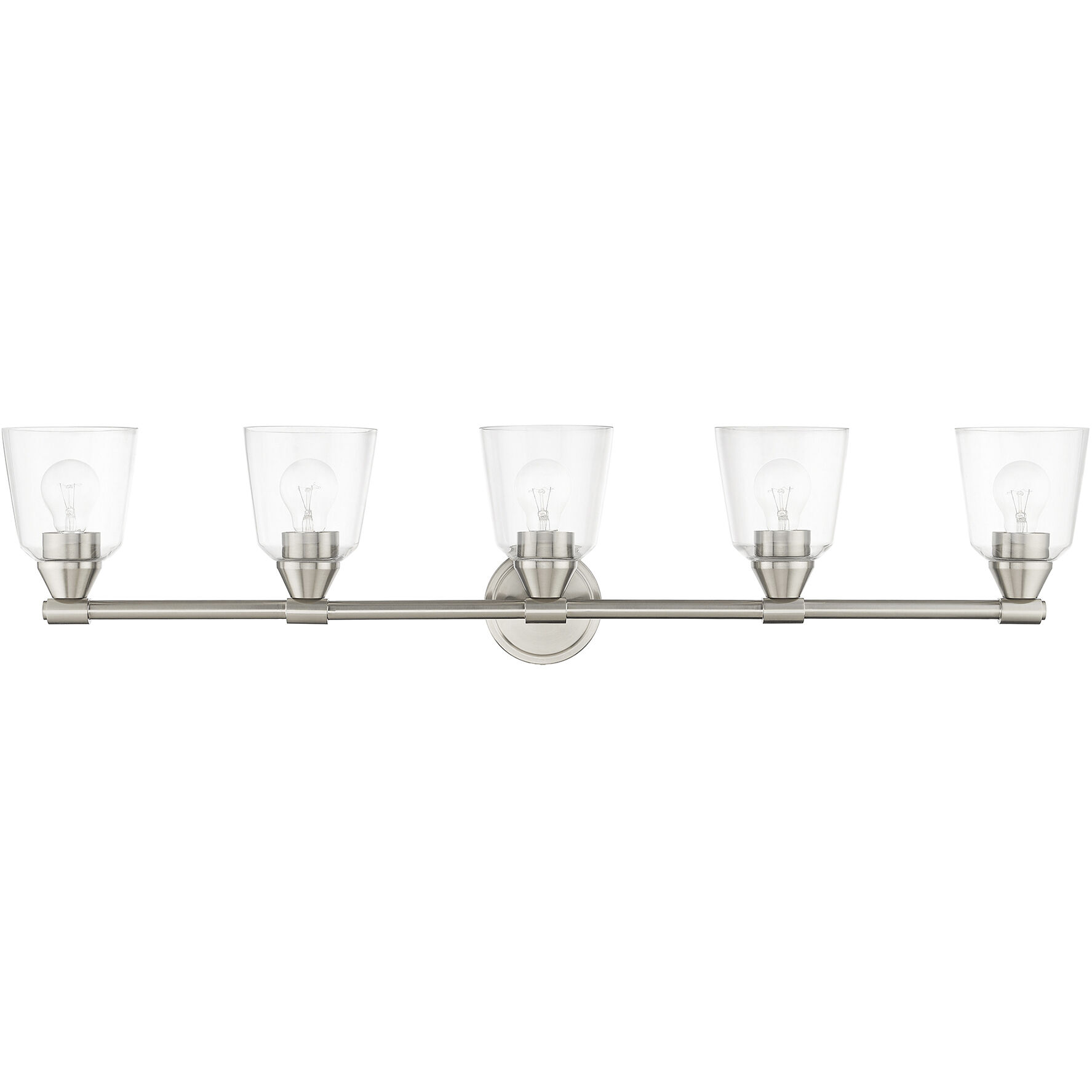 Catania 5 Light 42 inch Brushed Nickel Vanity Wall Sconce Wall Light, Large