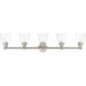 Catania 5 Light 42 inch Brushed Nickel Vanity Wall Sconce Wall Light, Large