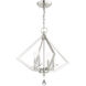 Diamond 4 Light 18 inch Brushed Nickel Chandelier Ceiling Light