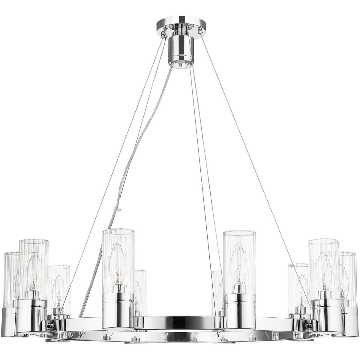 Midtown 10 Light 30 inch Polished Chrome Chandelier Ceiling Light