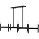 Copenhagen 8 Light 40 inch Black Linear Chandelier Ceiling Light