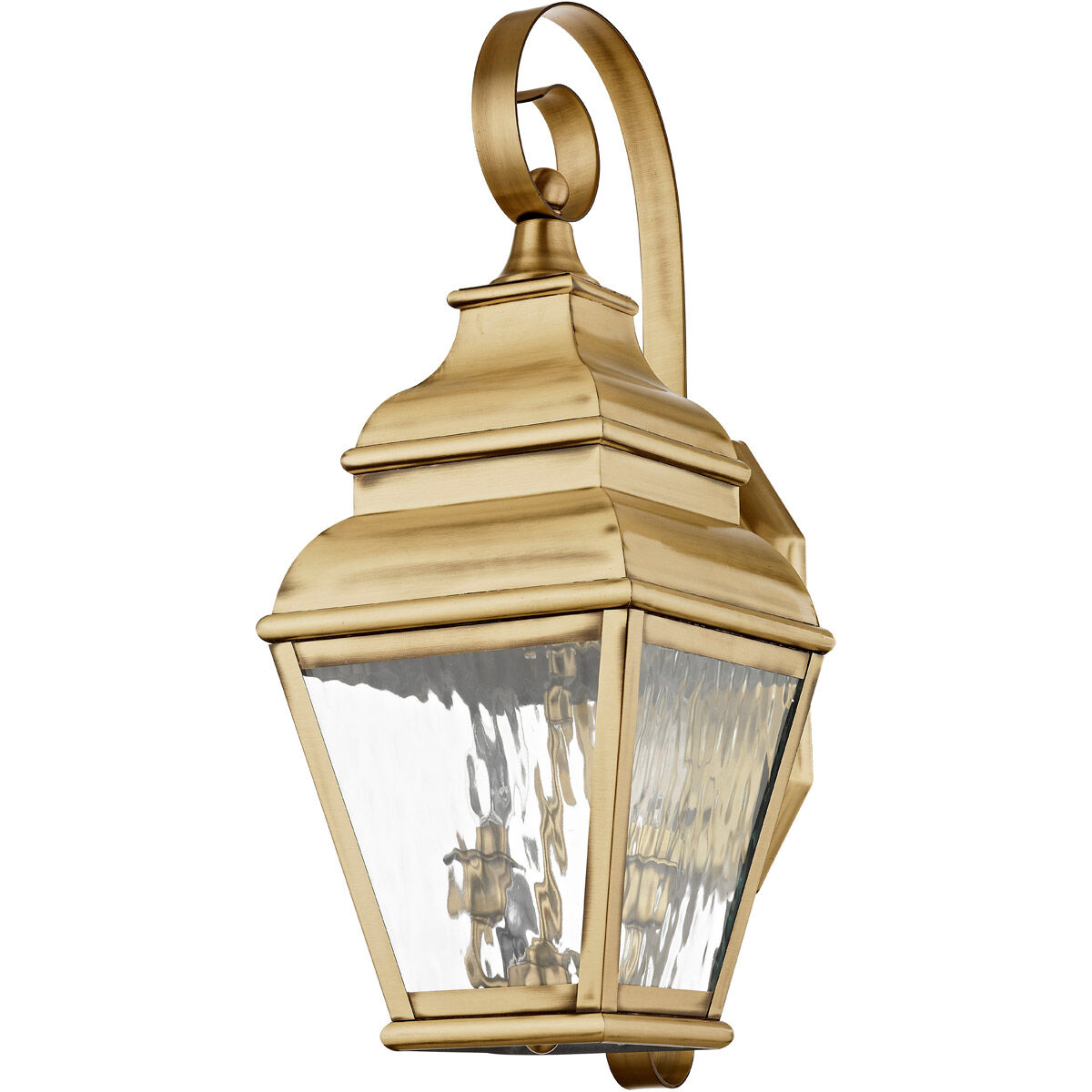 Exeter 2 Light 22 inch Antique Brass Outdoor Wall Lantern