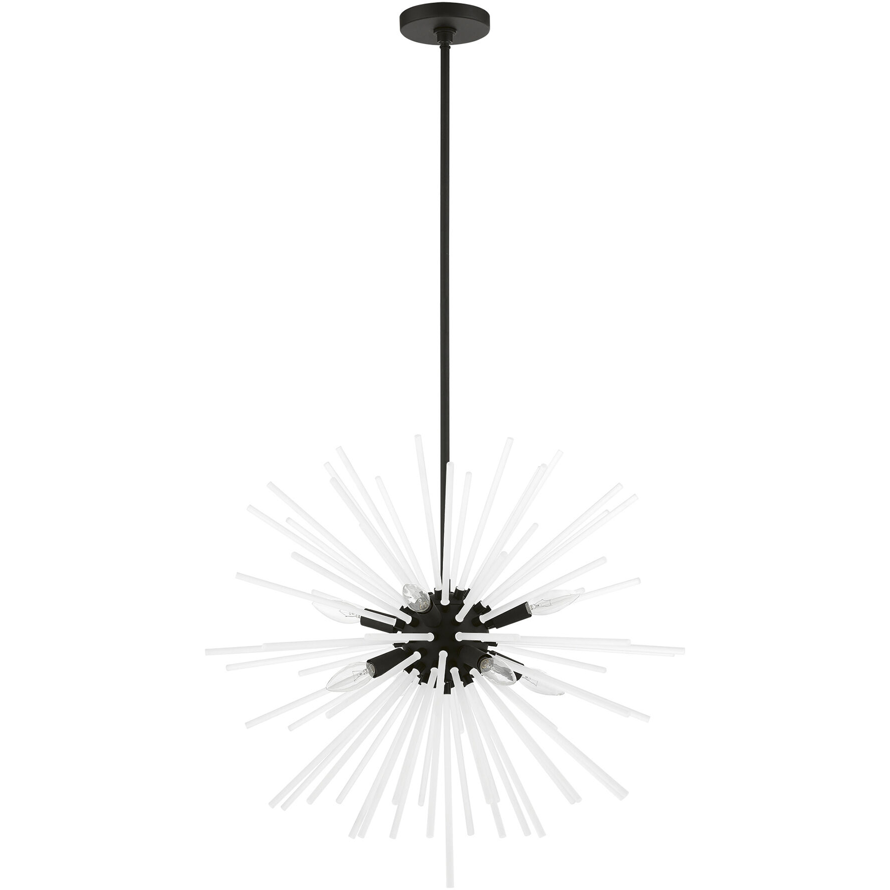 Uptown 8 Light 26 inch Black Pendant Chandelier Ceiling Light