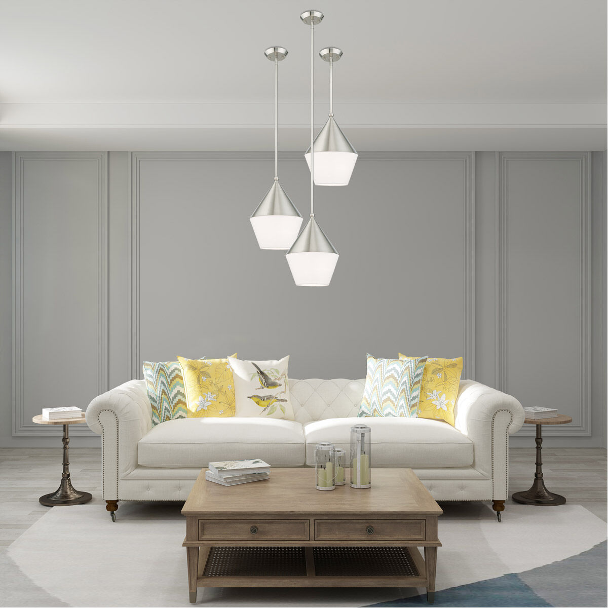 Stockholm 1 Light 10 inch Brushed Nickel Mini Pendant Ceiling Light