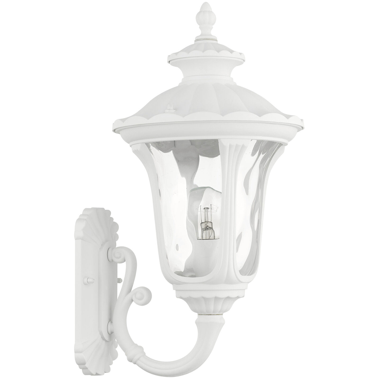 Oxford 1 Light 19 inch Textured White Outdoor Wall Lantern