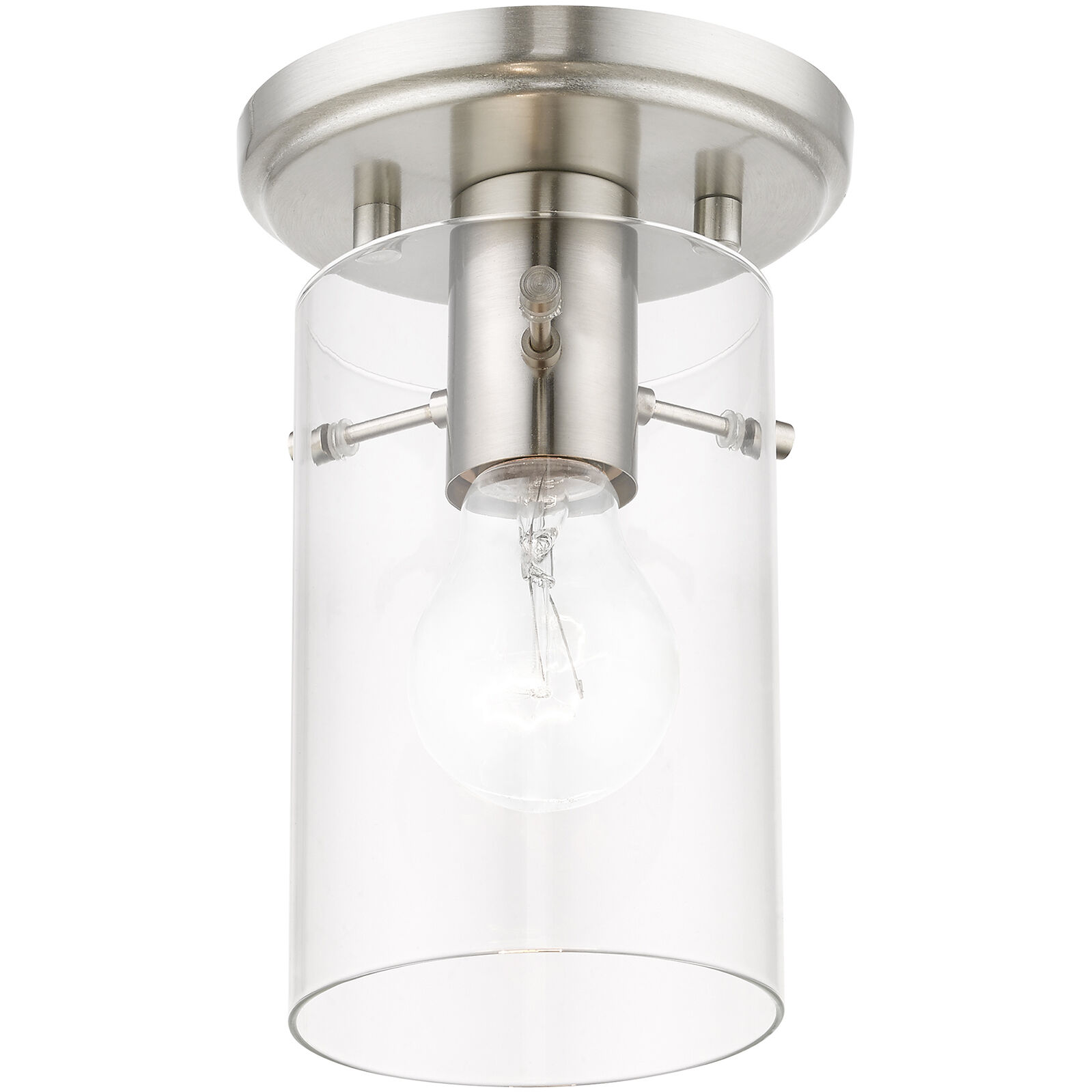 Munich 1 Light 5 inch Brushed Nickel Flush Mount Ceiling Light