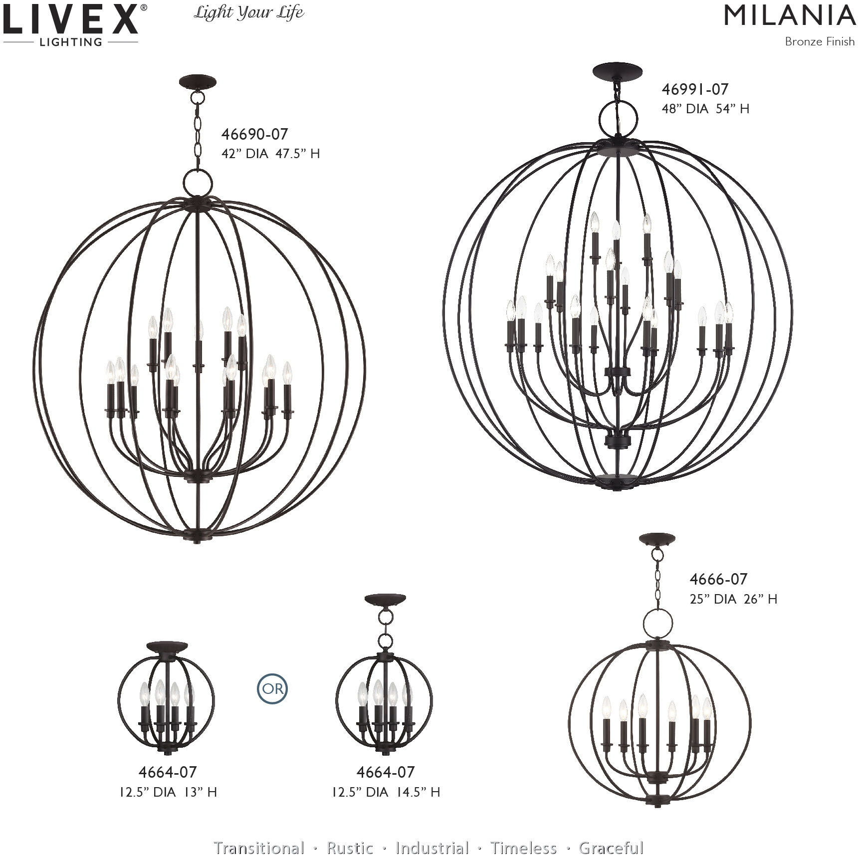 Milania 19 Light 48 inch Bronze Foyer Chandelier Ceiling Light