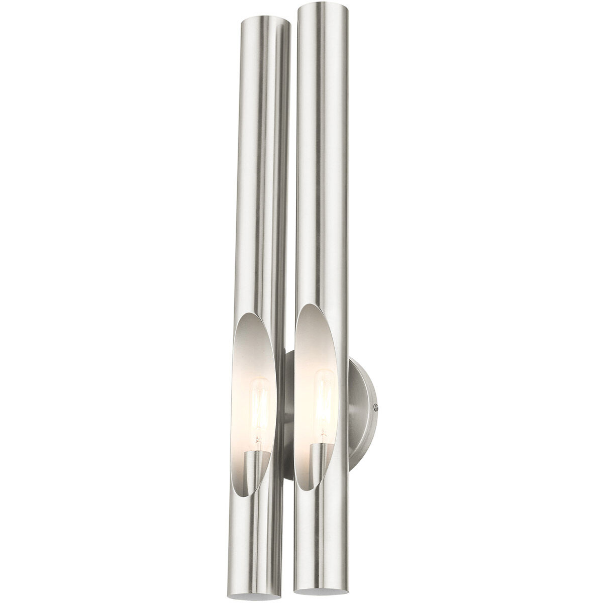 Acra 2 Light 5 inch Brushed Nickel ADA ADA Double Sconce Wall Light