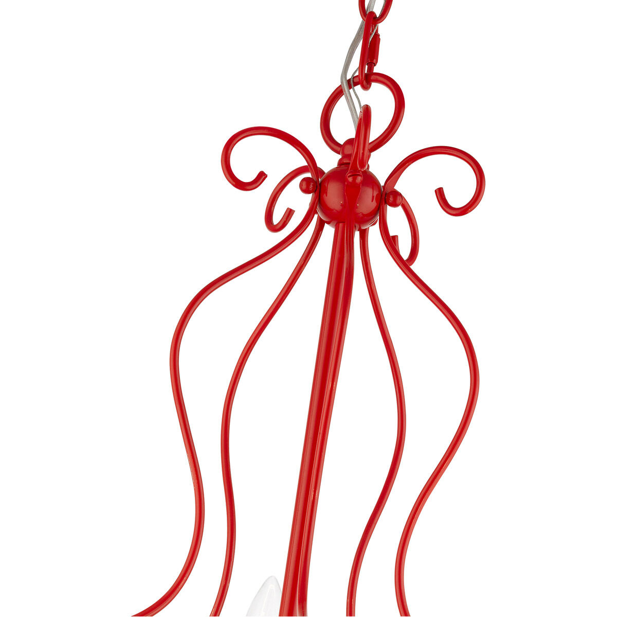 Katarina 5 Light 23 inch Shiny Red Chandelier Ceiling Light