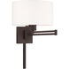 Allison 24 inch 100.00 watt Bronze Swing Arm Wall Lamp Wall Light