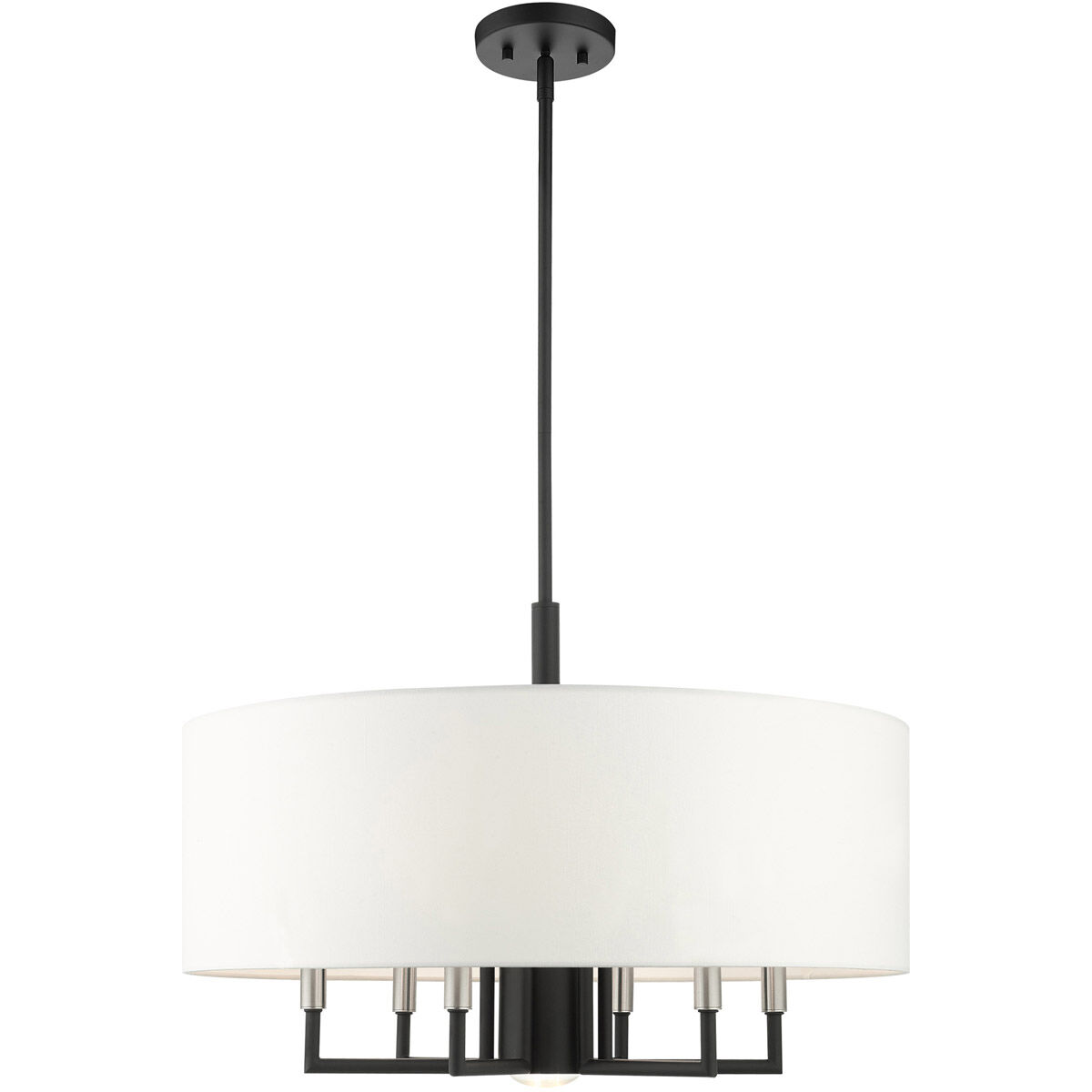 Meridian 7 Light 24 inch Black Pendant Chandelier Ceiling Light 