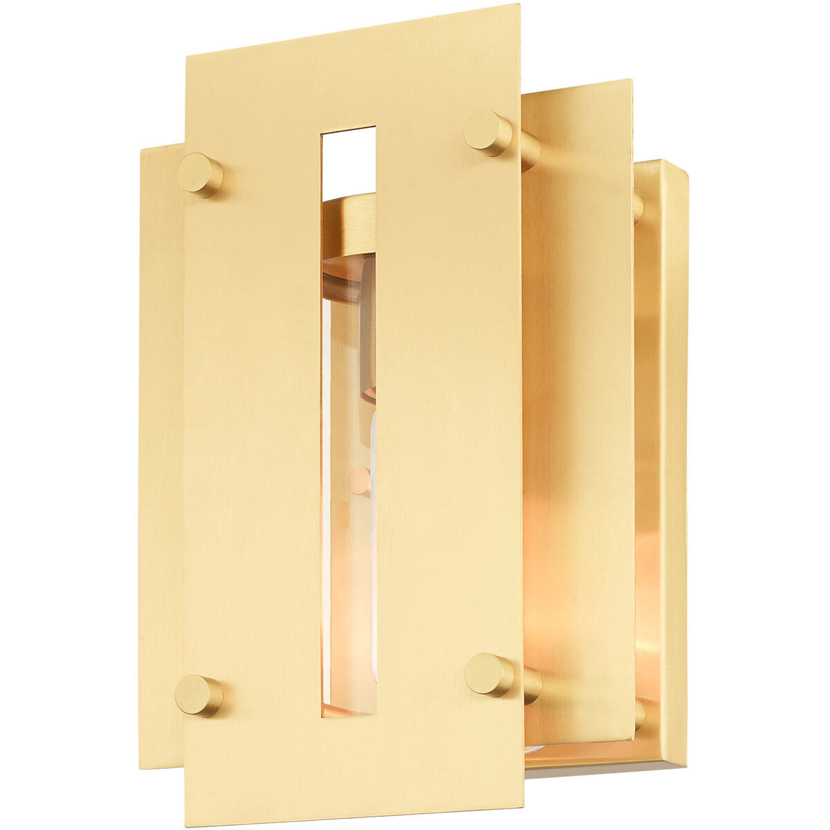 Utrecht 1 Light 10 inch Satin Brass Outdoor Wall Lantern