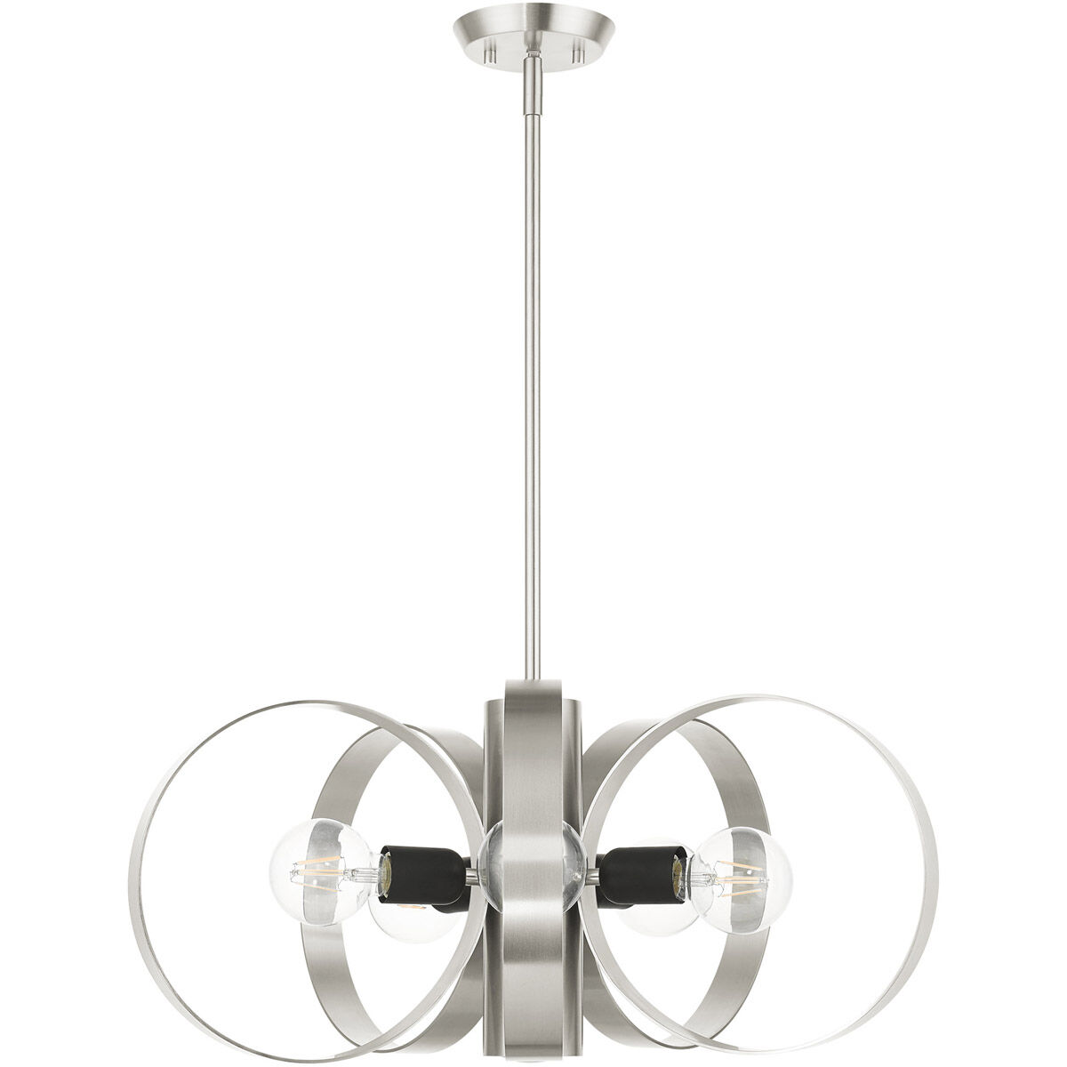 Modesto 6 Light 24 inch Brushed Nickel Chandelier Ceiling Light