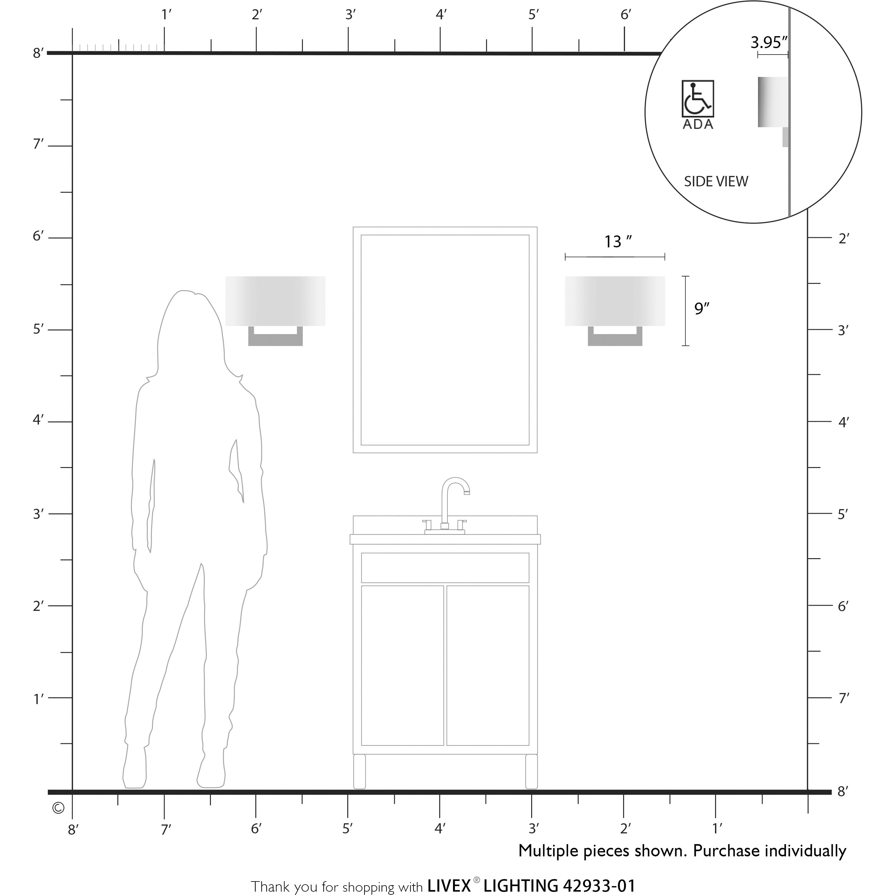 Allison Wall Sconce Wall Light in Antique Brass, Medium