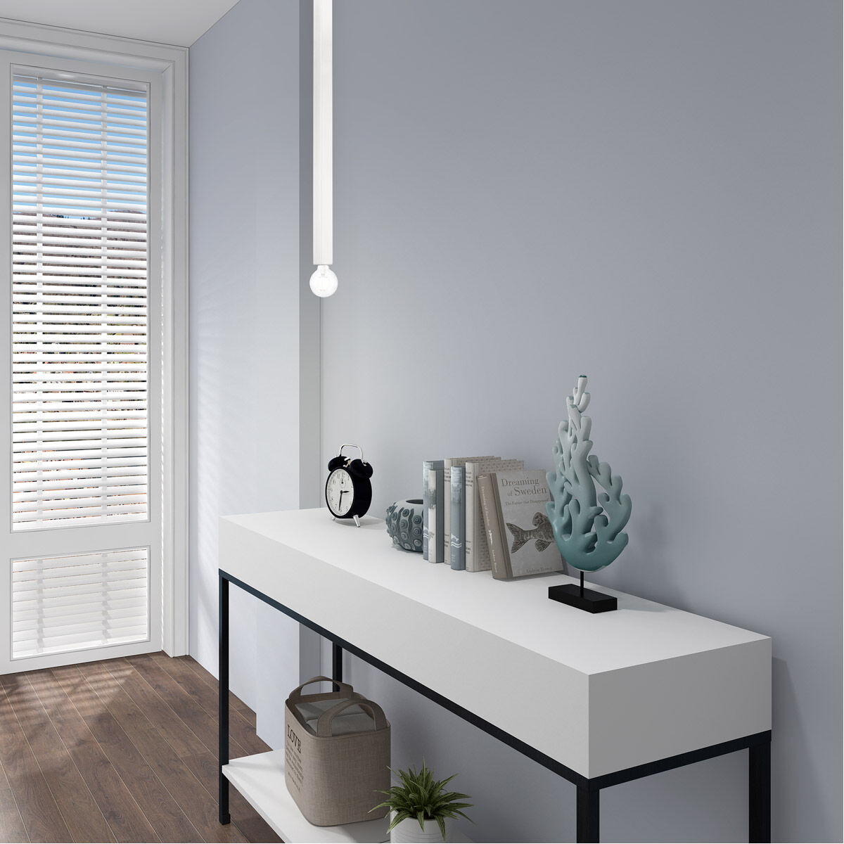 Solna 1 Light 9 inch Brushed Nickel Pendant Ceiling Light