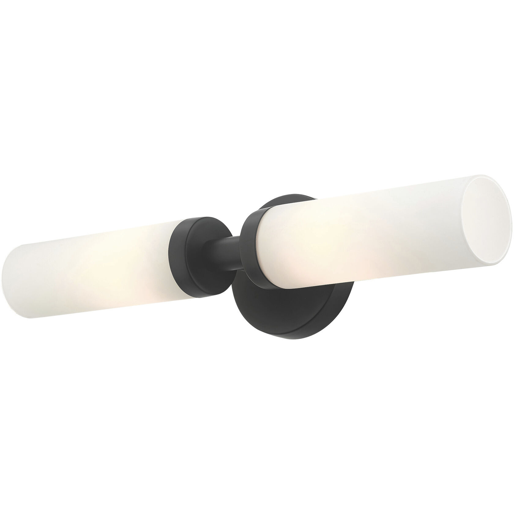 Aero 2 Light 18 inch Black ADA Vanity Sconce Wall Light