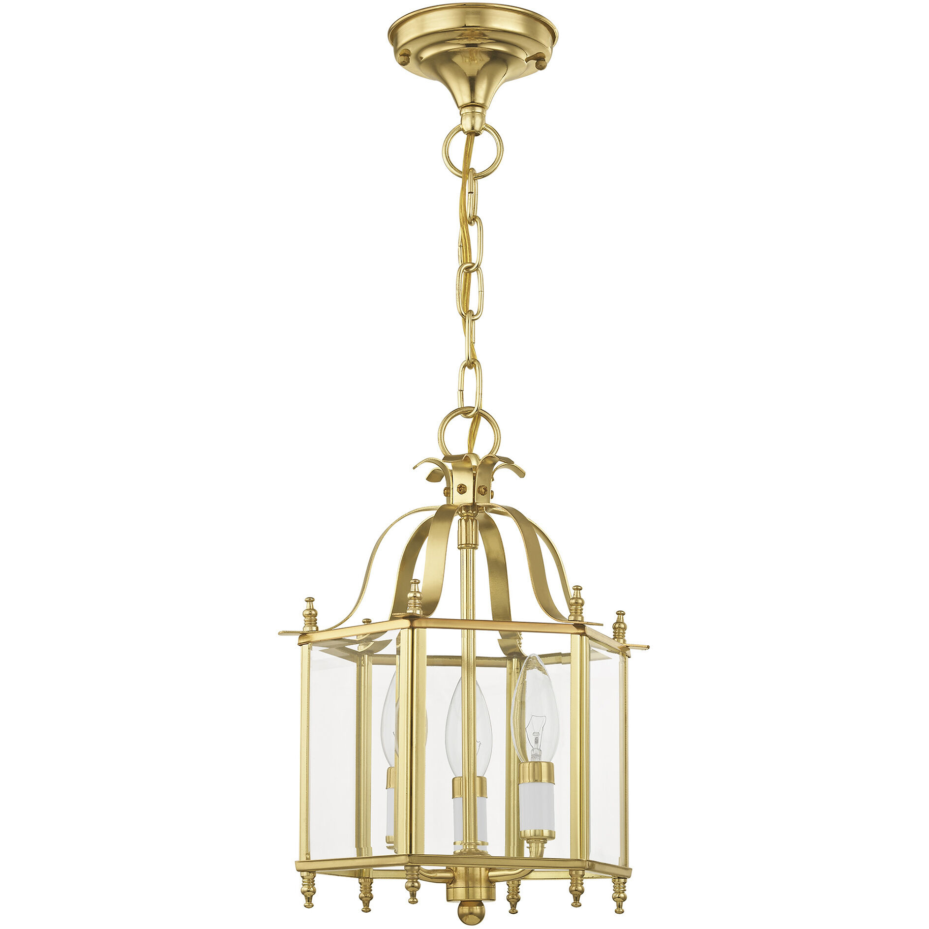 Livingston 3 Light 10 inch Polished Brass Convertible Mini Pendant/Ceiling Mount Ceiling Light