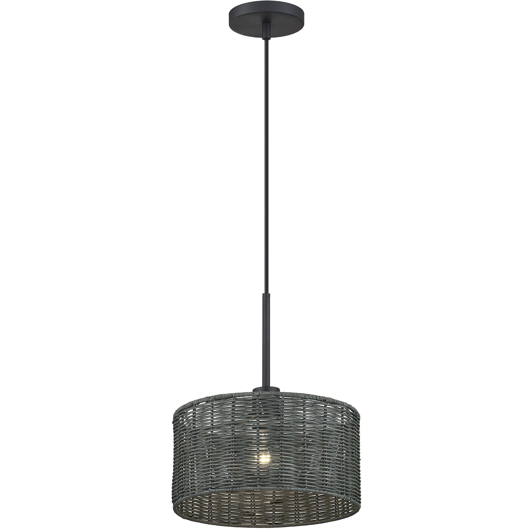 Weavington 1 Light 12 inch Black Pendant Ceiling Light