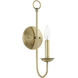 Estate 1 Light 5 inch Antique Brass Sconce Wall Light