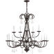 Daphne 15 Light 36 inch English Bronze Foyer Chandelier Ceiling Light